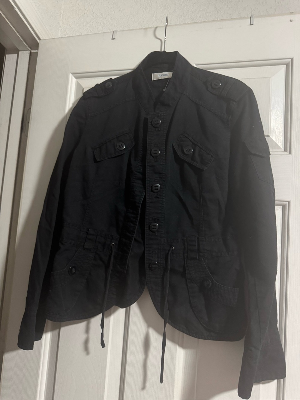 Ricki's Black Military-Style Drawcord Jacket